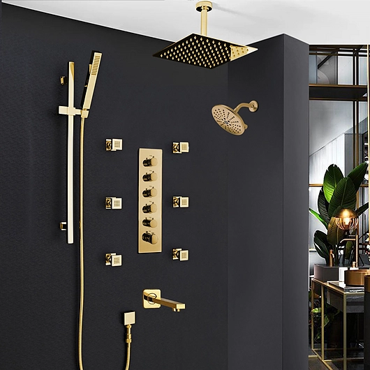 Gold & Brushed Gold Shower System