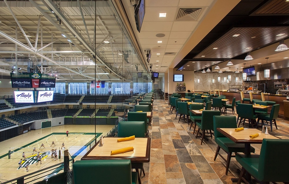 Millwork Panel Trims in Alaska Airlines Center
