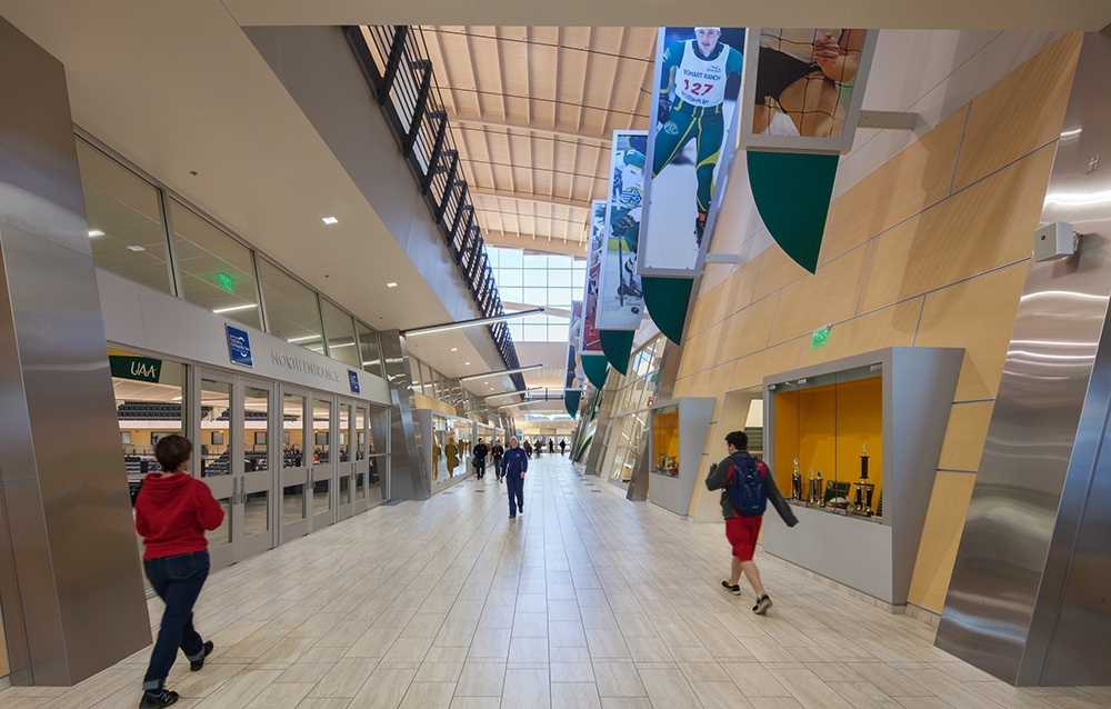 Millwork Panel Trims in Alaska Airlines Center