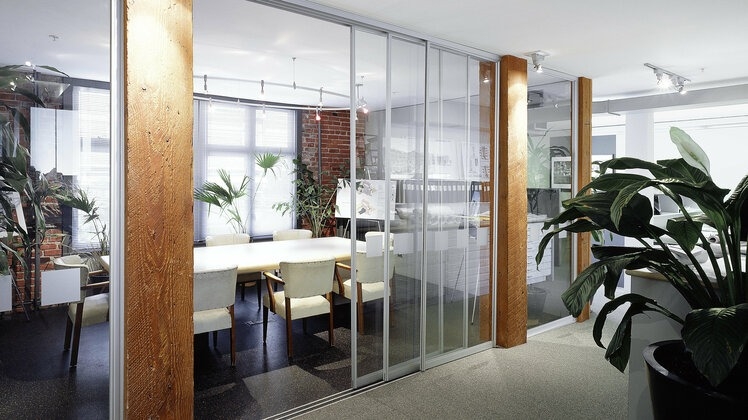 Sliding Door Partition at Integra Architects