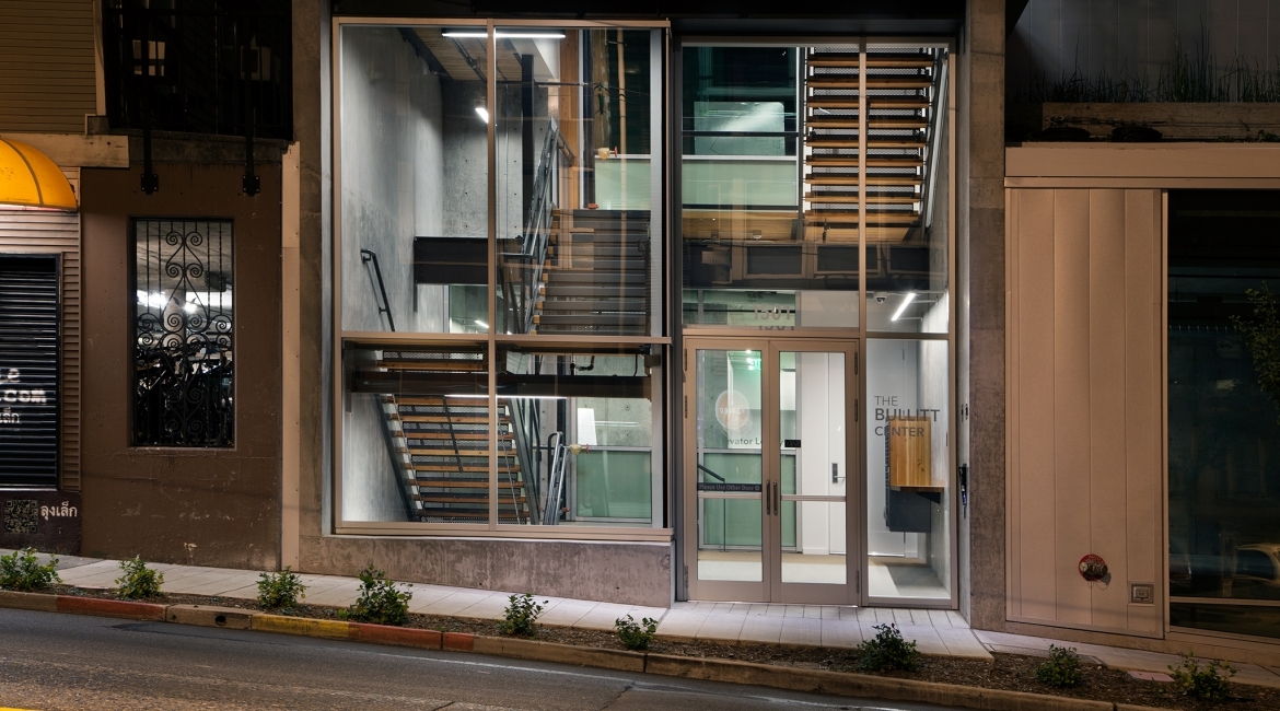 Energy efficient LED fixtures in the Bullitt Center