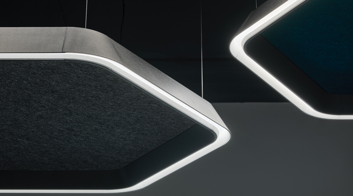 Acoustic LED Lighting at Davis Showroom