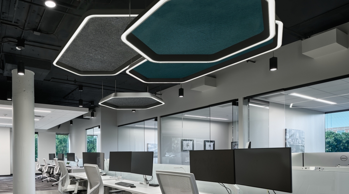 Acoustic LED Lighting at Davis Showroom