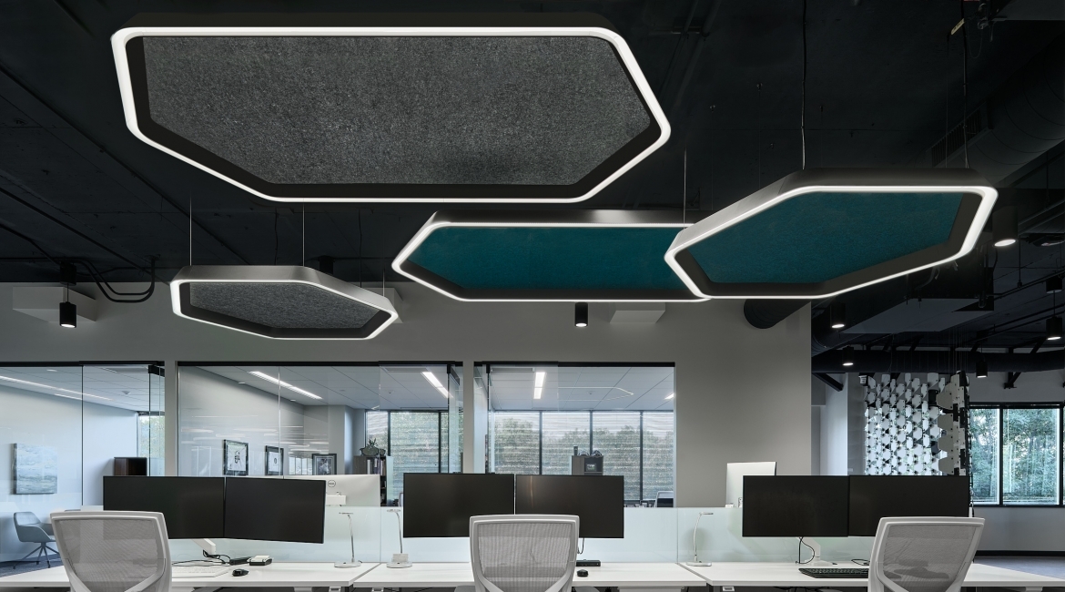 Acoustic LED Lighting at Davis Showroom
