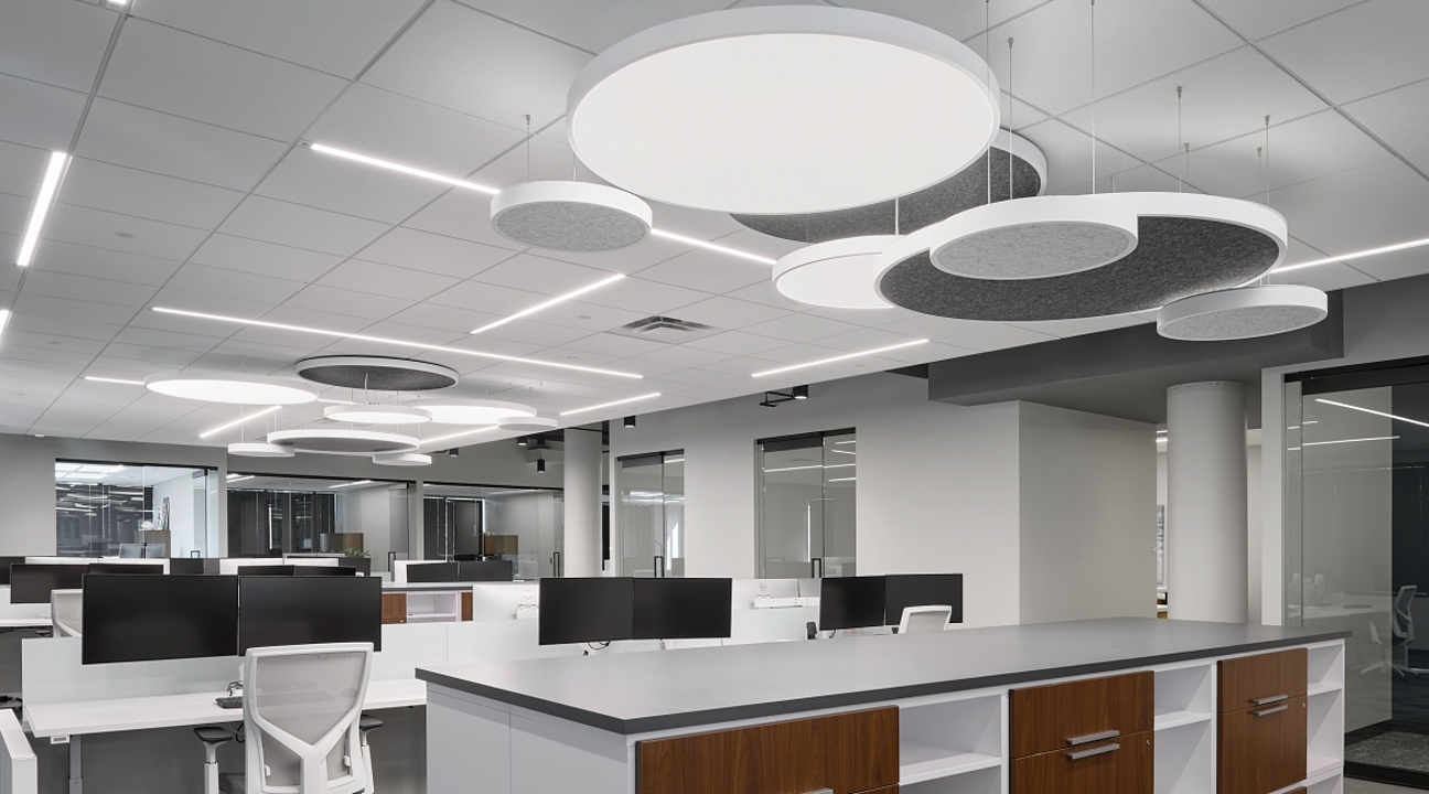 Acoustic LED Lighting at Davis Showroom