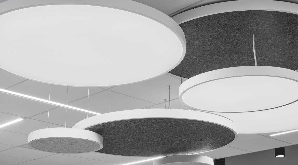 Acoustic LED Lighting at Davis Showroom