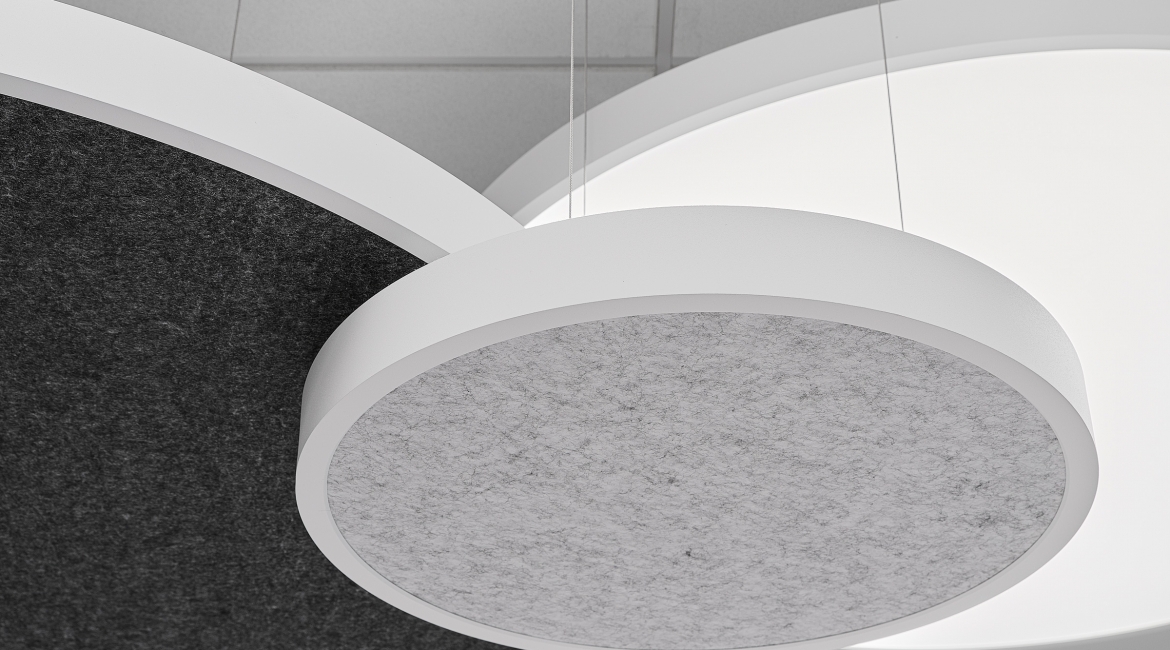 Acoustic LED Lighting at Davis Showroom