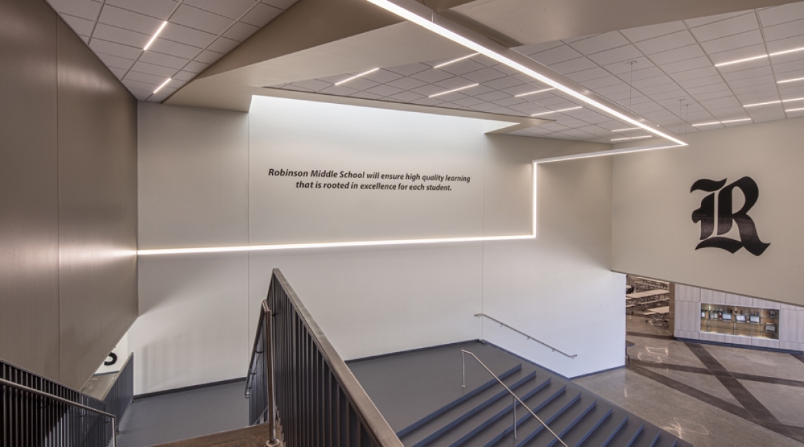 LED Patterns at a Little Rock Middle School