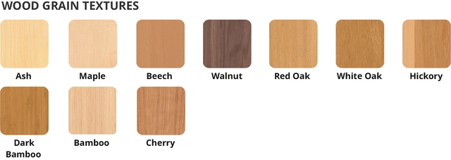 Available colors - Wood Grain Textures