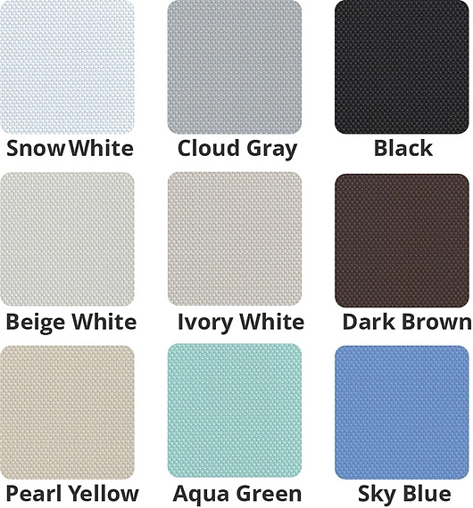 Available powder-coated colors