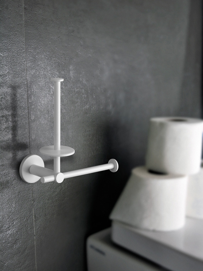 Wall-Mounted Double Toilet Roll Holder