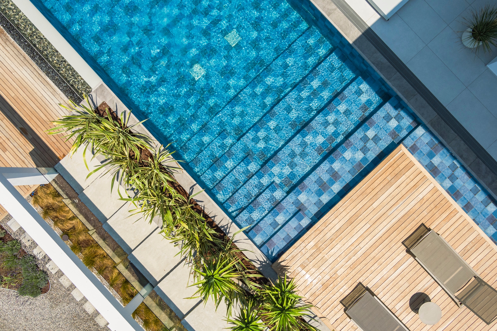 Cobalt Tiles in Villa Pool