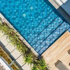 Cobalt Tiles in Villa Pool