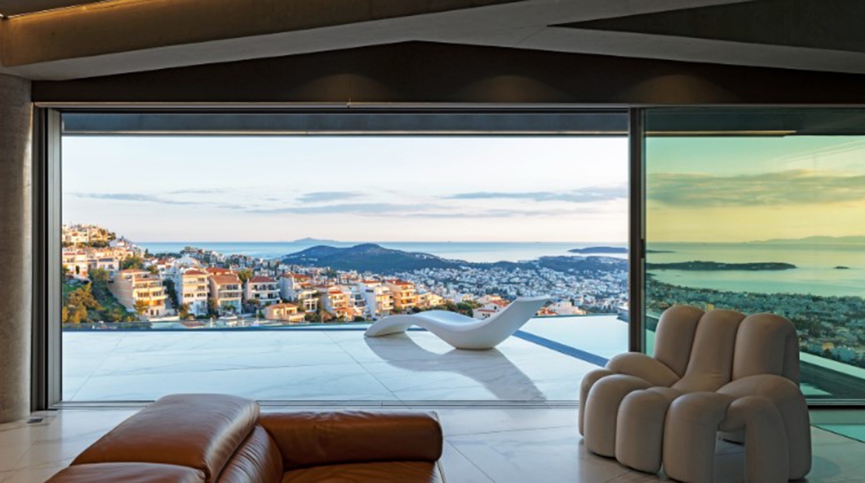 Powder-Coated Aluminum Frames in Private Residence