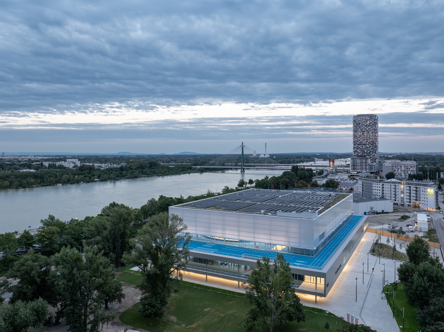Translucent Polycarbonate Architecture at Sport Arena Vienna
