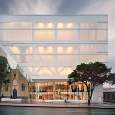 Profiled Glass at Geelong Arts Centre