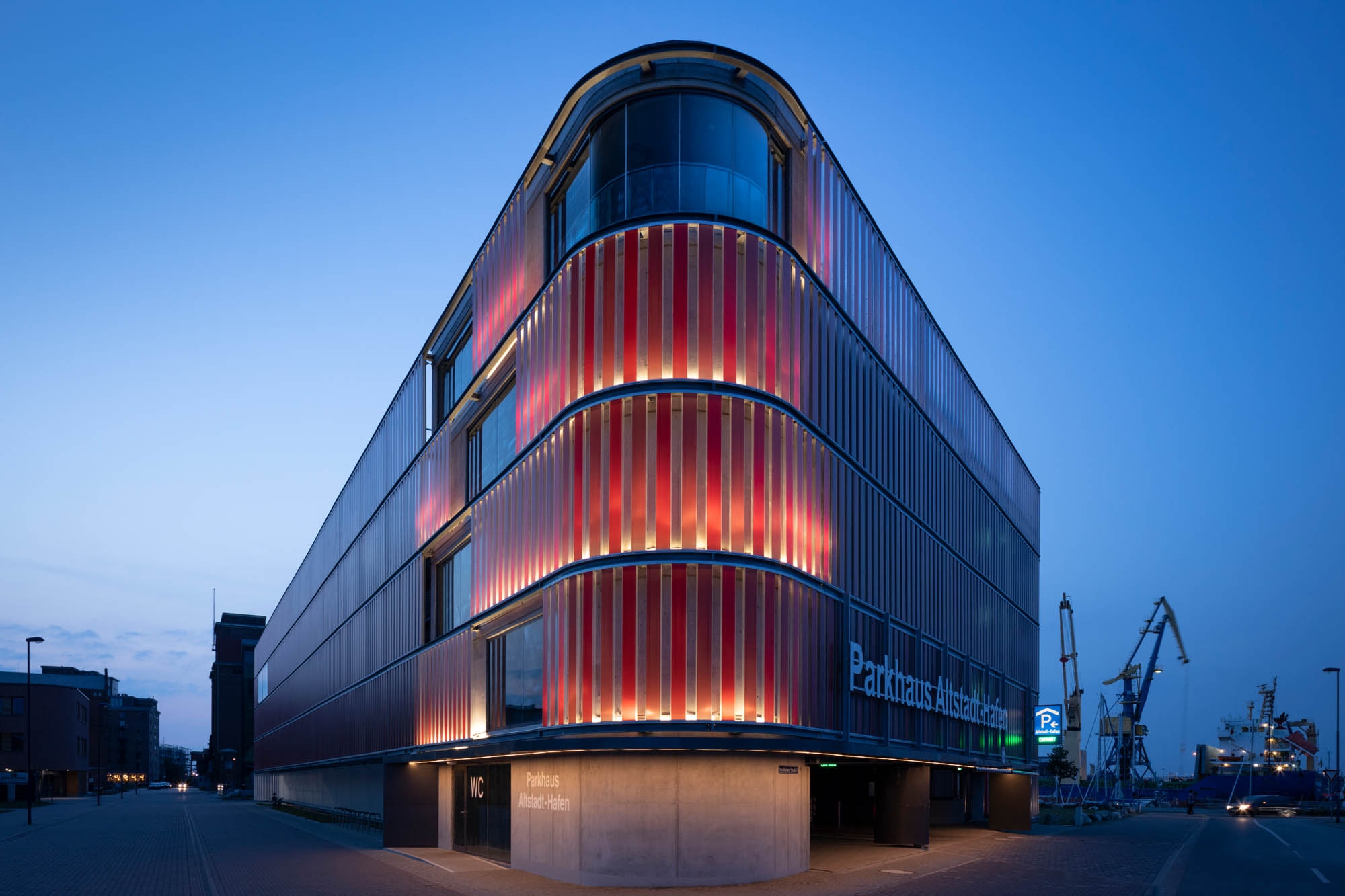 Profiled Glass at the Car park at the Port