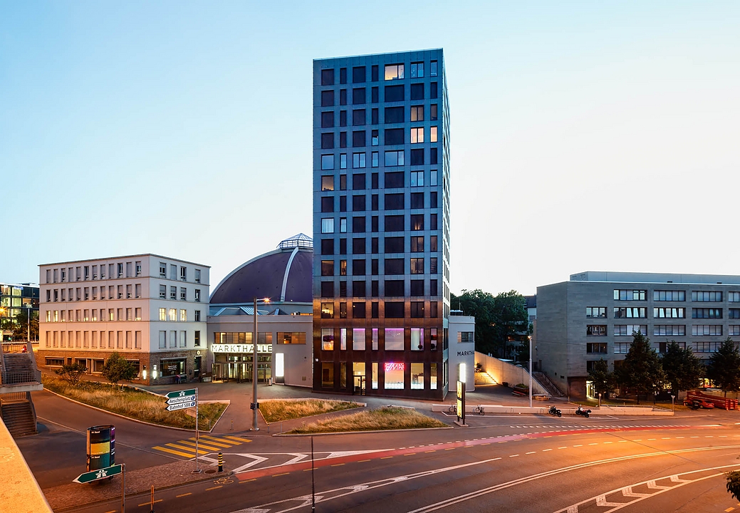 Ornament Glass at the Basel Market Hall