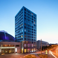 Ornament Glass at the Basel Market Hall