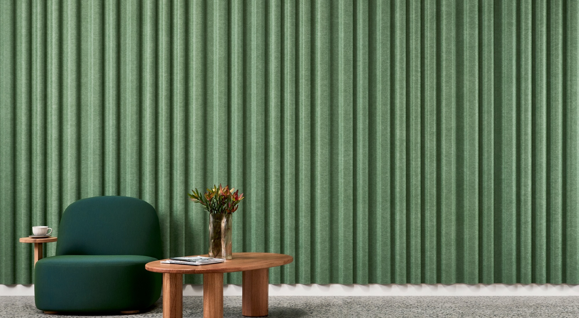 Curtain 3D Formed Acoustic Panel