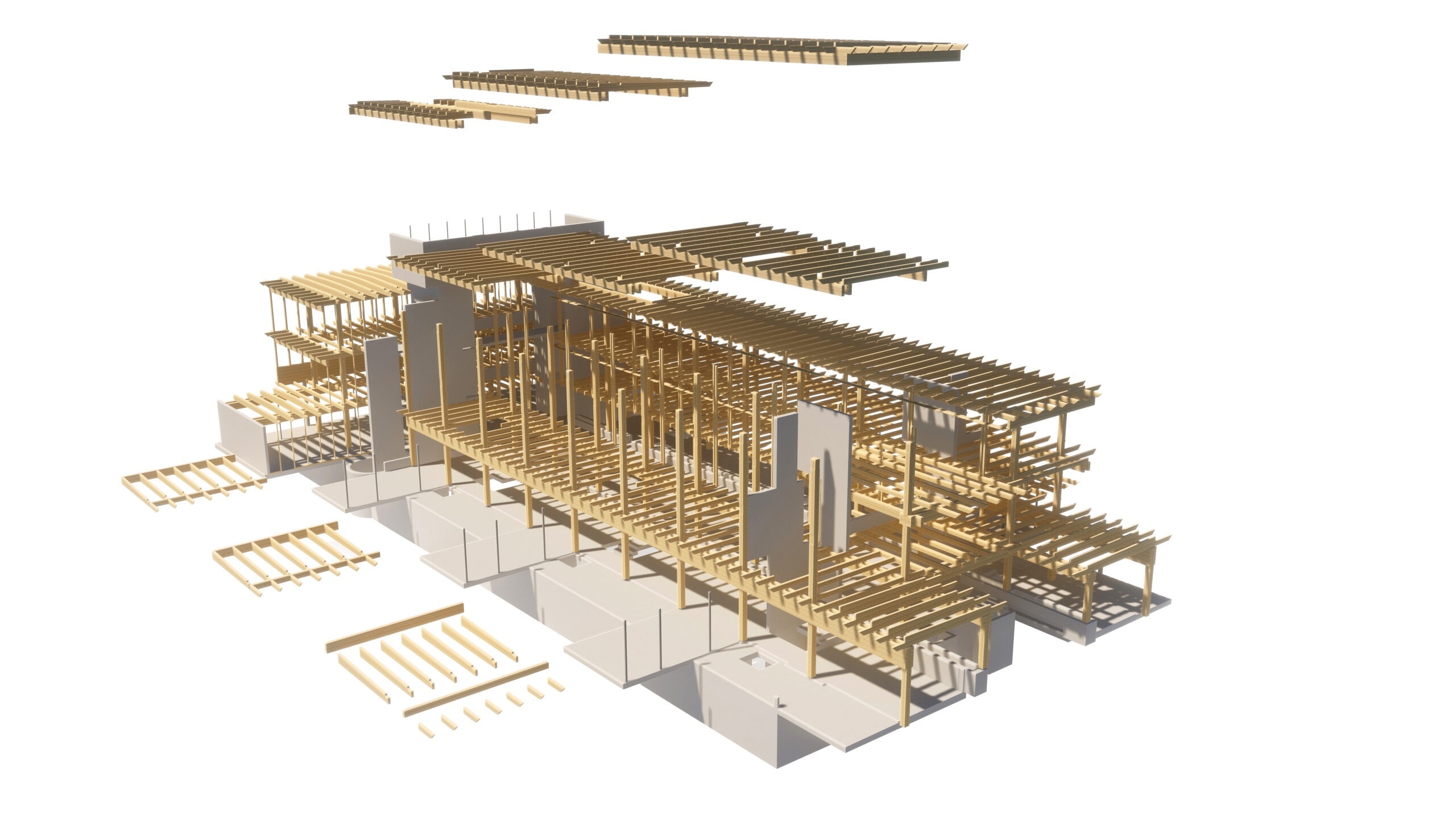Madera CLT y MLE en Edificio Burgos Net Zero