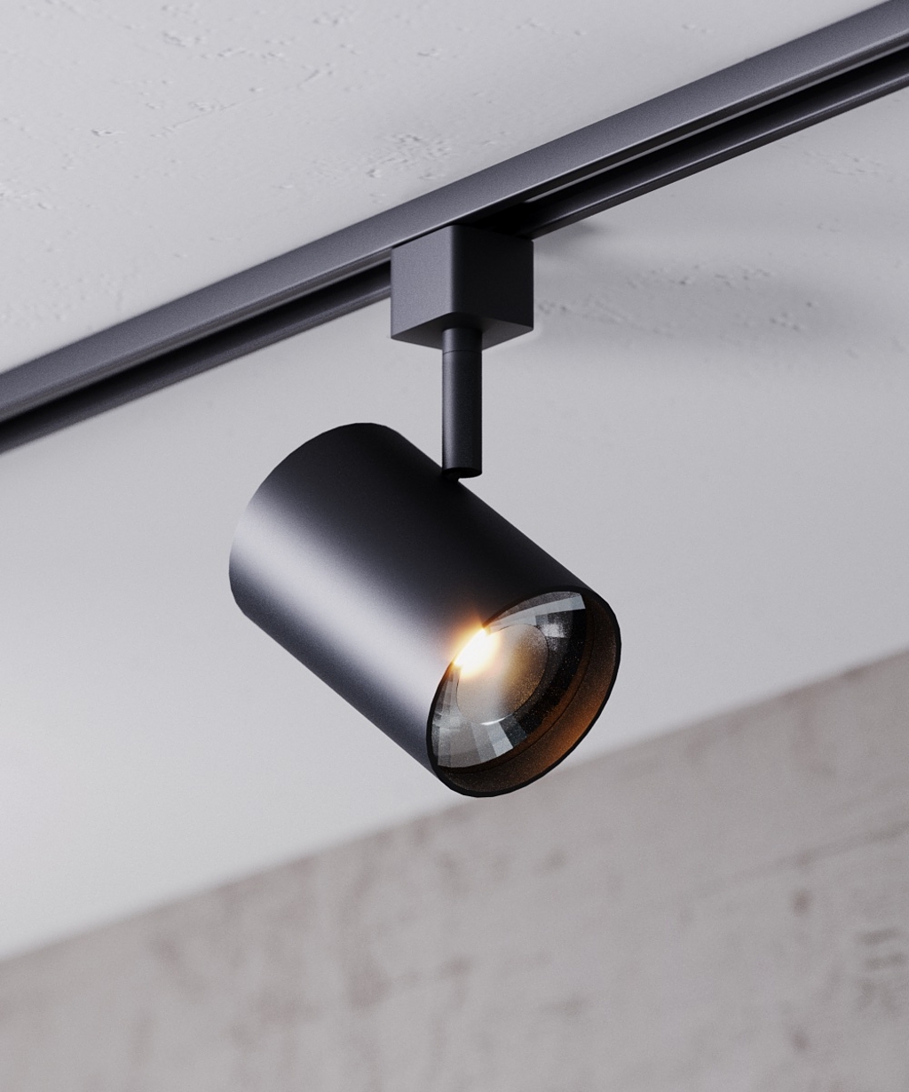 Architectural Cylinder LED Track Light Head