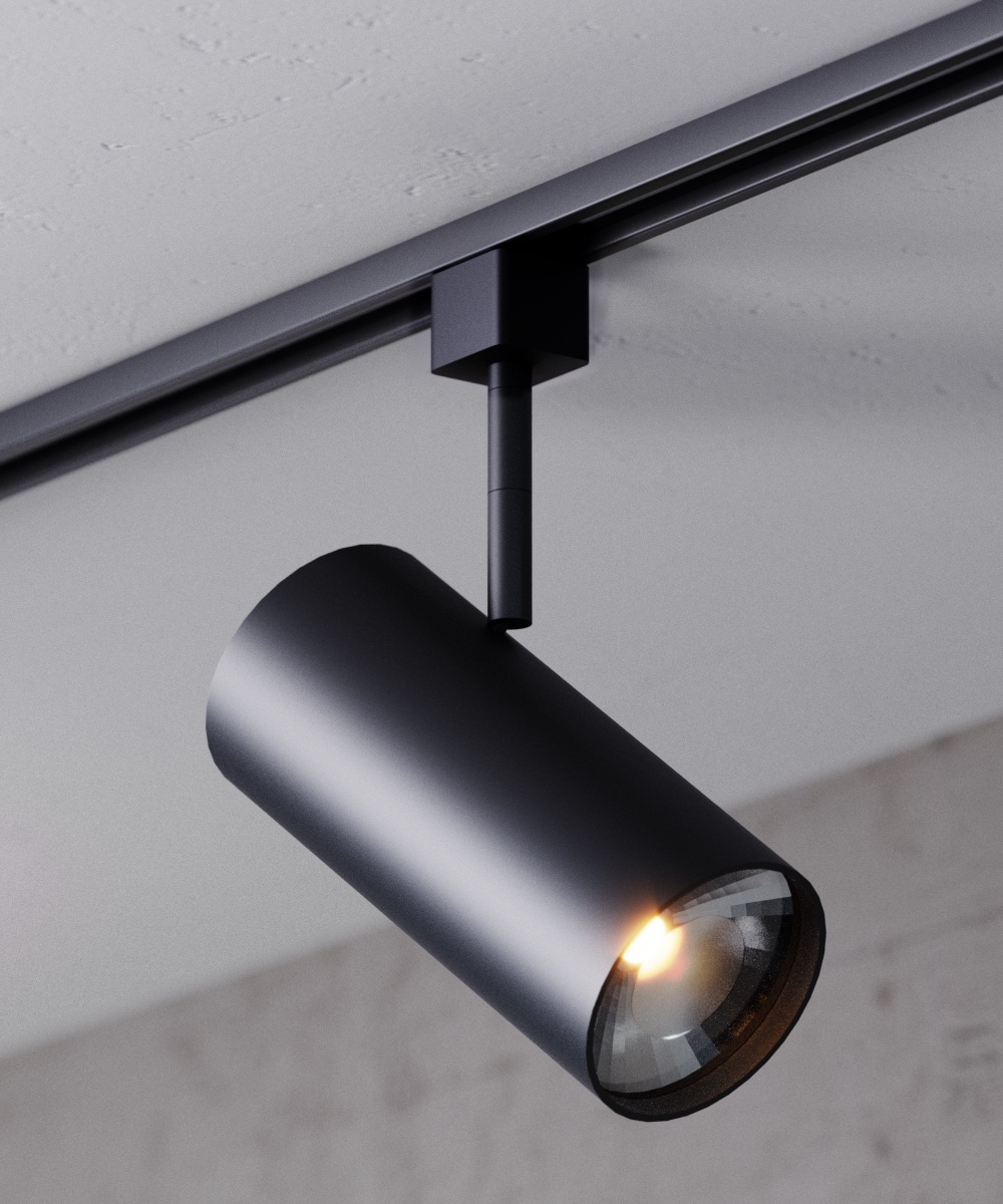 Architectural Cylinder LED Track Light Head