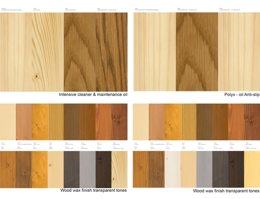 Acabado para maderas interior: colores
