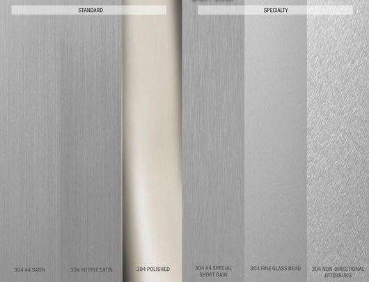 Formed Stainless Steel Balanced Door Finishes