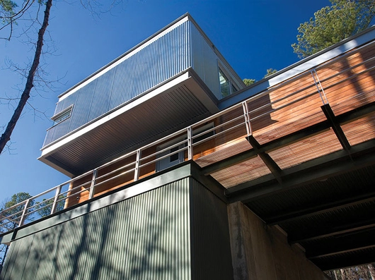 Rantilla Residence | Raleigh, NC | preweathered zinc | Sinusoidal Corrugated Façade Panels | Architect: Michael Rantilla