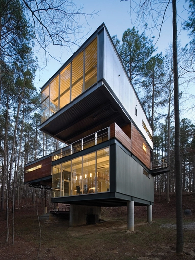 Rantilla Residence | Raleigh, NC | preweathered zinc | Sinusoidal Corrugated Panels | Architect: Michael Rantilla