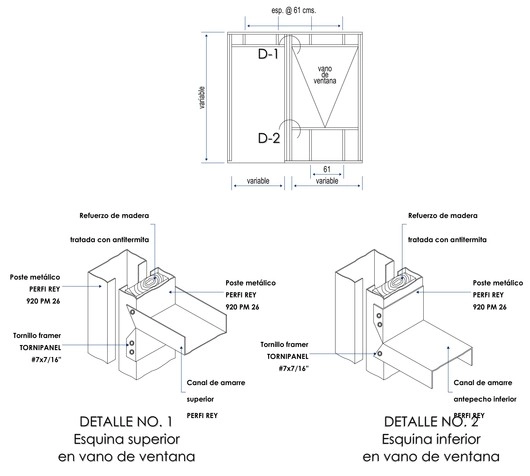DETALLE DE VANO DE VENTANA