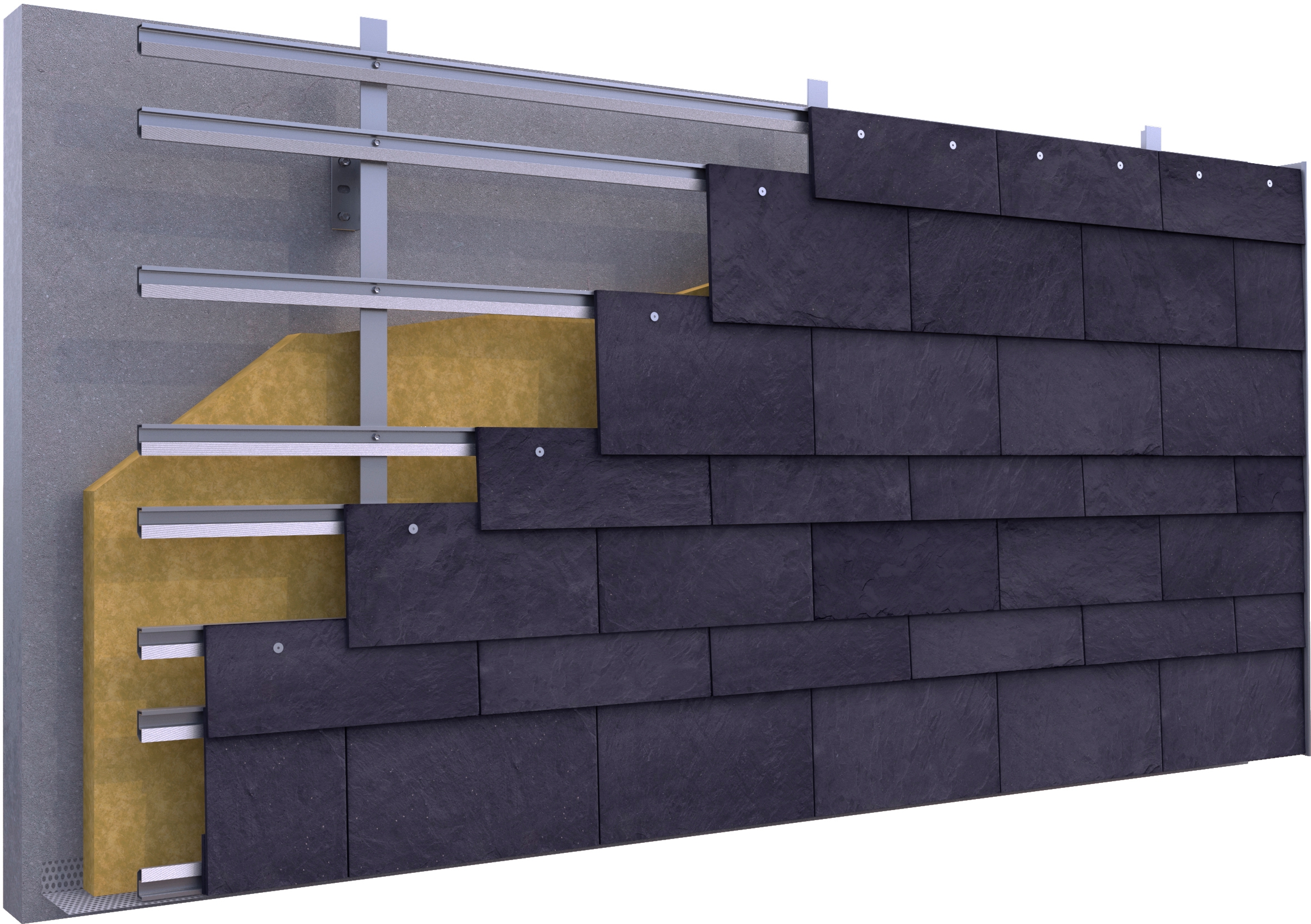 Rainscreen Cladding System CUPACLAD® 101 RANDOM
