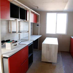 Productos Arauco en Cocinas para Vivienda Incremental