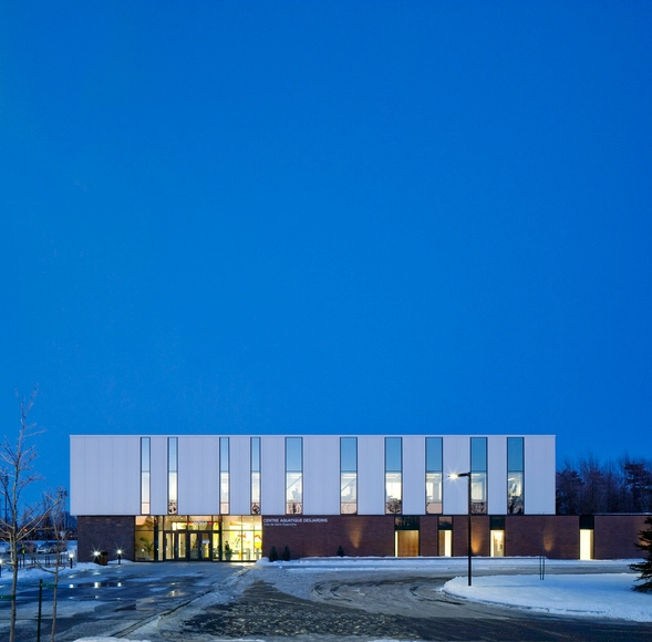 St-Hyacinthe Aquatic Centre / ACDF* - Swimming Pool, Facade, Door
