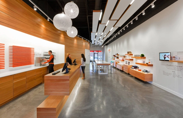 dpHUE Concept Store / Julie Snow Architects - Retail , Stairs, Lighting, Table, Bench