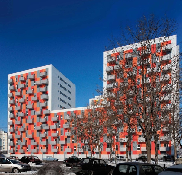 High Density Residential Building / Solano & Catalán + Elena Saricu - Apartments, Facade, Cityscape