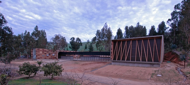 Productive Services, Morande Winery / Martin Hurtado Arquitectos Asociados - Winery, Garden, Facade, Forest