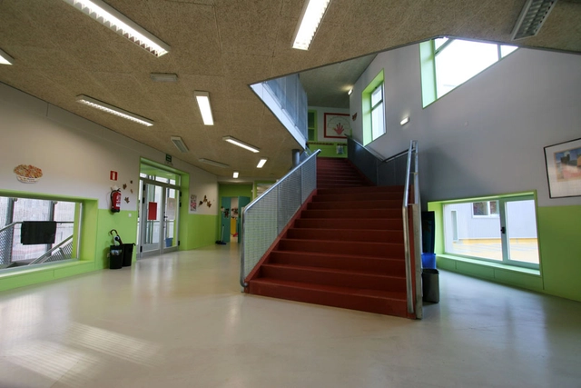 Sansaburu Parking & Kindergarden / VAUMM - Kindergarten, Stairs, Handrail