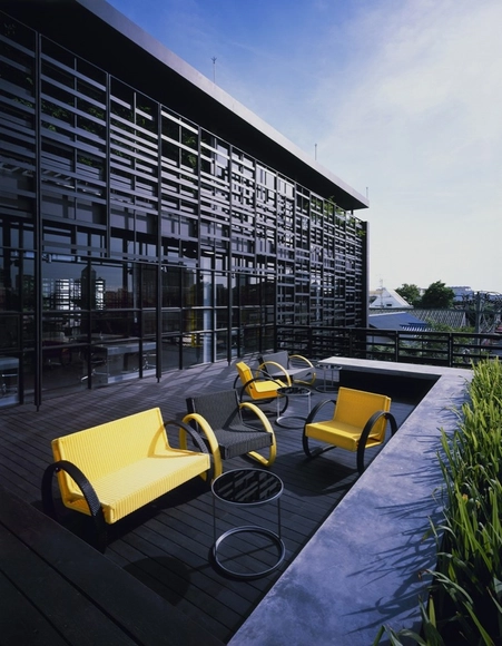 Sunone / Department of Architecture - Office Buildings, Facade, Chair, Table