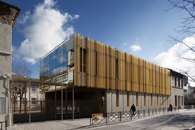 Twin extentions of 2 elementay schools in Courbevoie / BP Architectures - Refurbishment, Facade