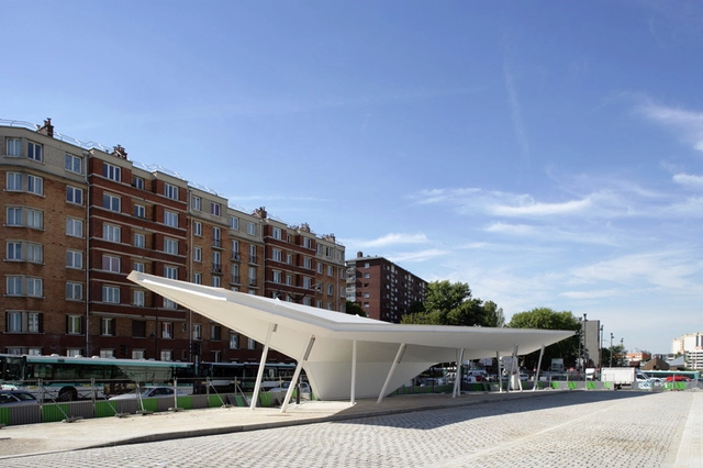 A Canopy and a Pavilion at Porte des Lilas / Matthieu Gelin & David Lafon - Public Architecture, Facade