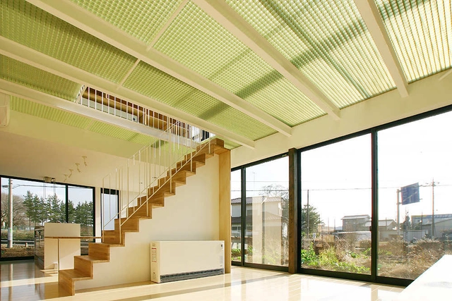 House With Midair Living / StudioGreenBlue - Houses, Facade, Stairs, Beam, Handrail, Balcony, Door