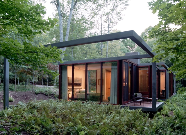 Dutchess County Residence - Guest House / Allied Works Architecture - Houses, Garden, Door, Facade, Forest