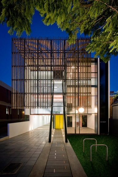 195 Melbourne Street / Tridente Architects - Residential, Courtyard, Facade, Arch, Lighting
