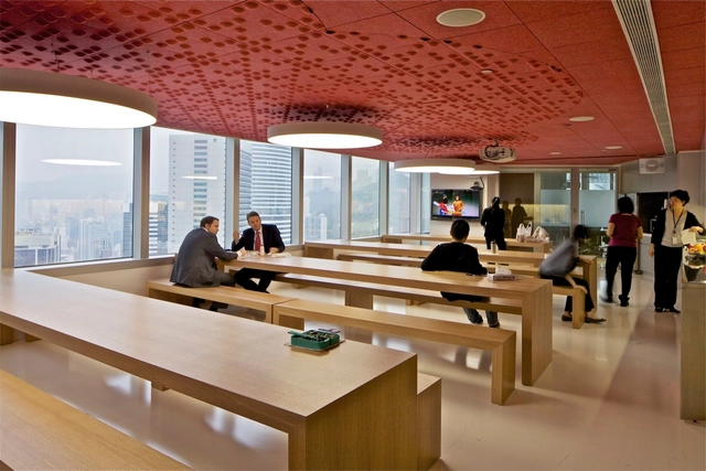 McKinsey & Company Hong Kong Office / OMA - Offices Interiors, Table, Bench