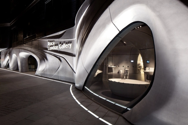 ROCA London Gallery / Zaha Hadid Architects - Gallery, Stairs, Facade, Arch, Door