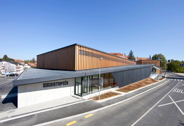 Sports Center Stopiče / Jereb in Budja arhitekti - Recreation & Training, Facade