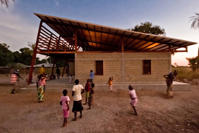 Youth Center In Niafourang / Project Niafourang - Youth Center, Facade