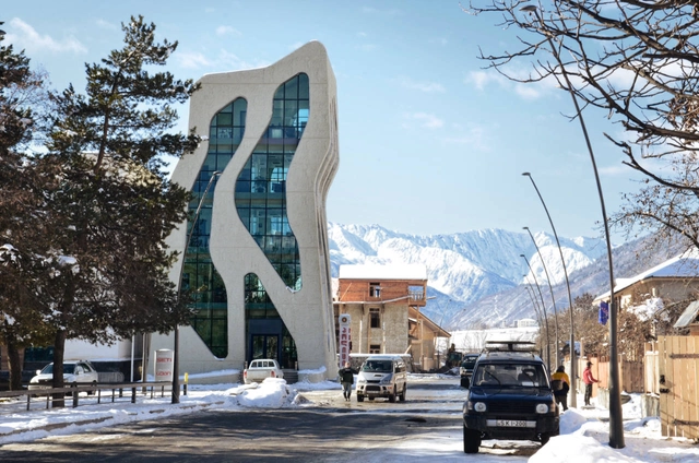 Mestia Police Station / J. Mayer H. Architects - Police Station, Facade